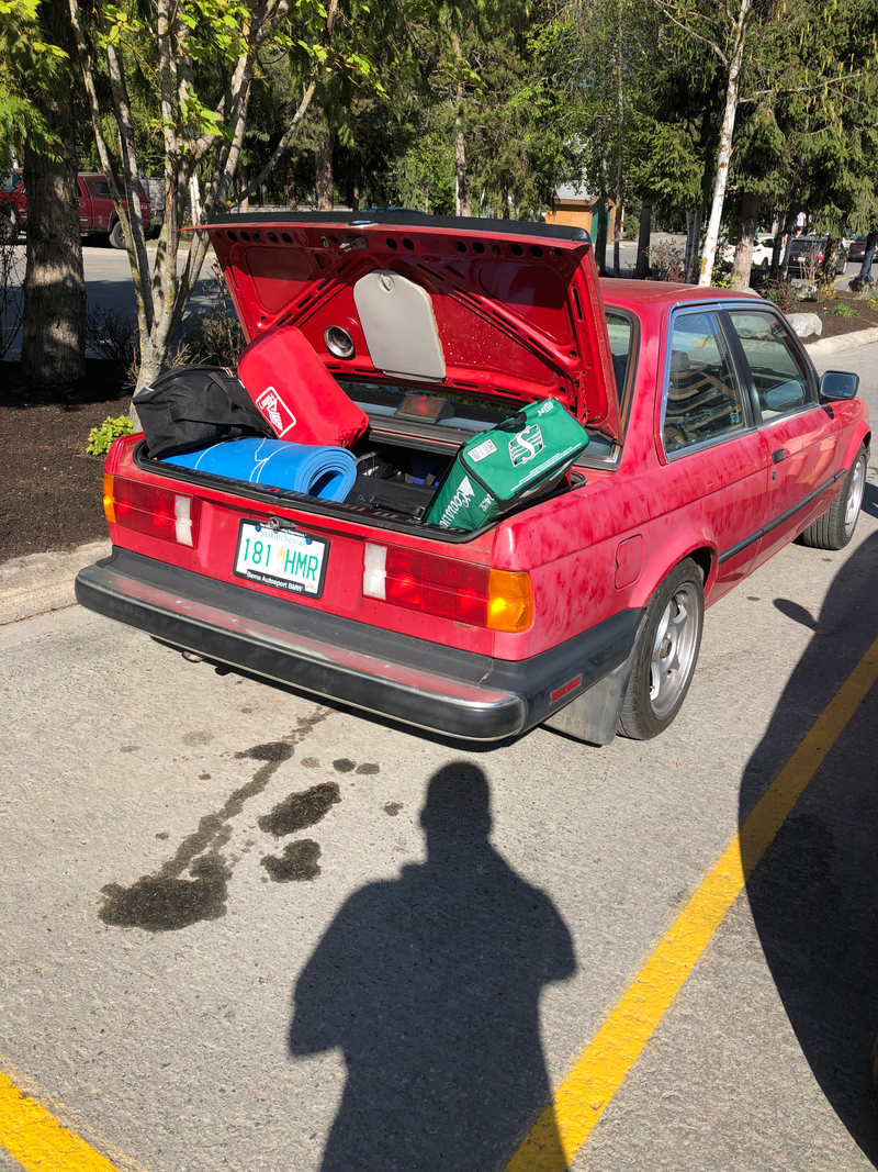 Longtime Lurker’s roadtrip setup. Go Roughriders lol